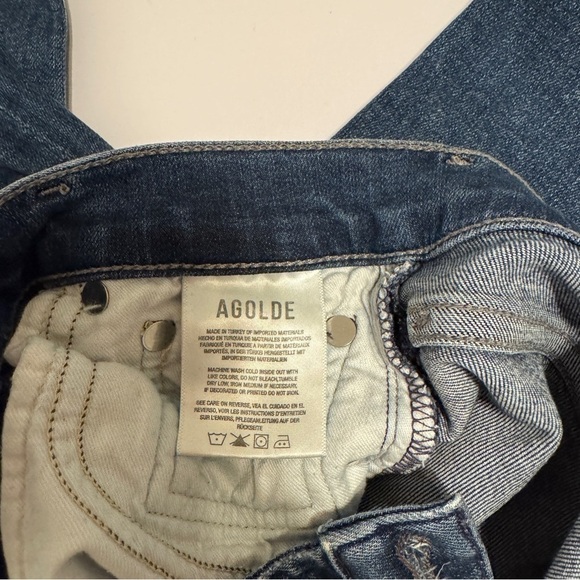 Agolde - Sophie Mid Rise Skinny Jeans women’s size 24 raw edge hem - Picture 4 of 9